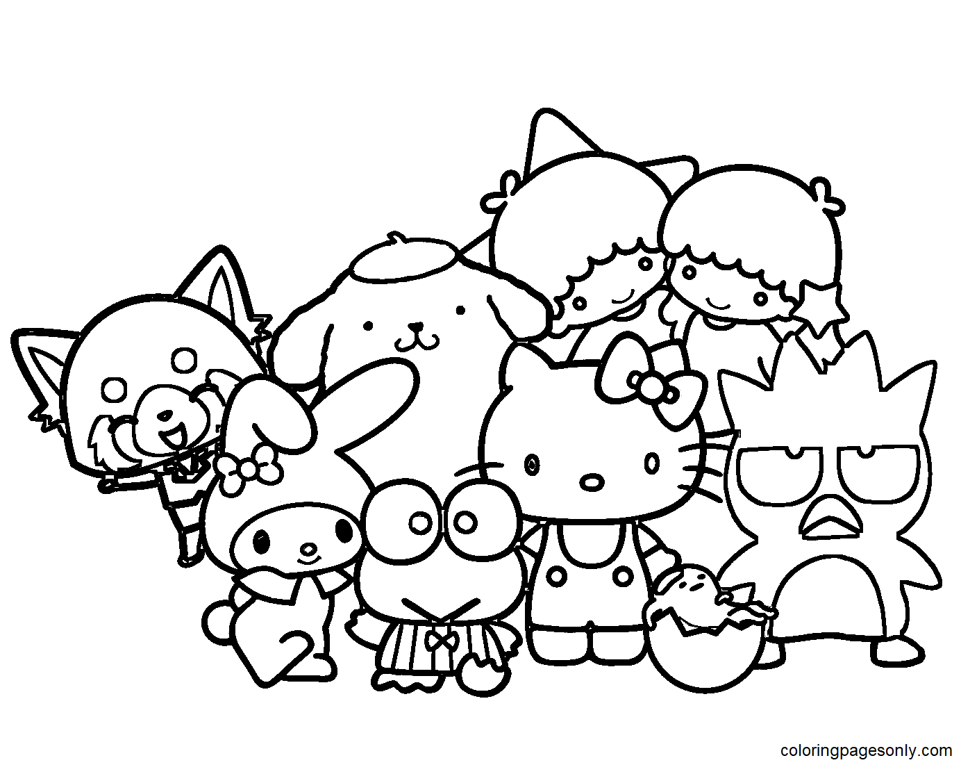 Sanrio Characters Coloring Pages Printable for Free Download